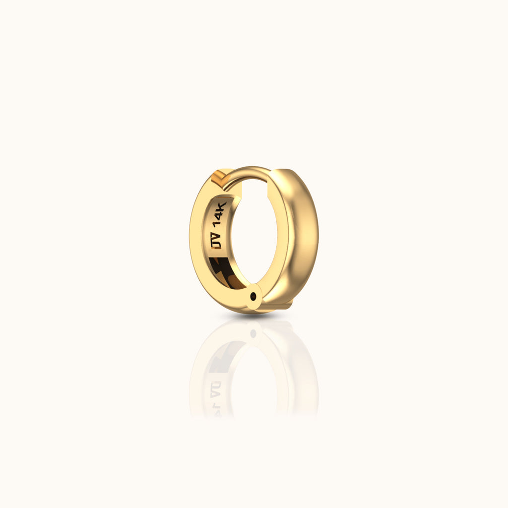 14K Solid Gold Essential Wide Hoop Earring