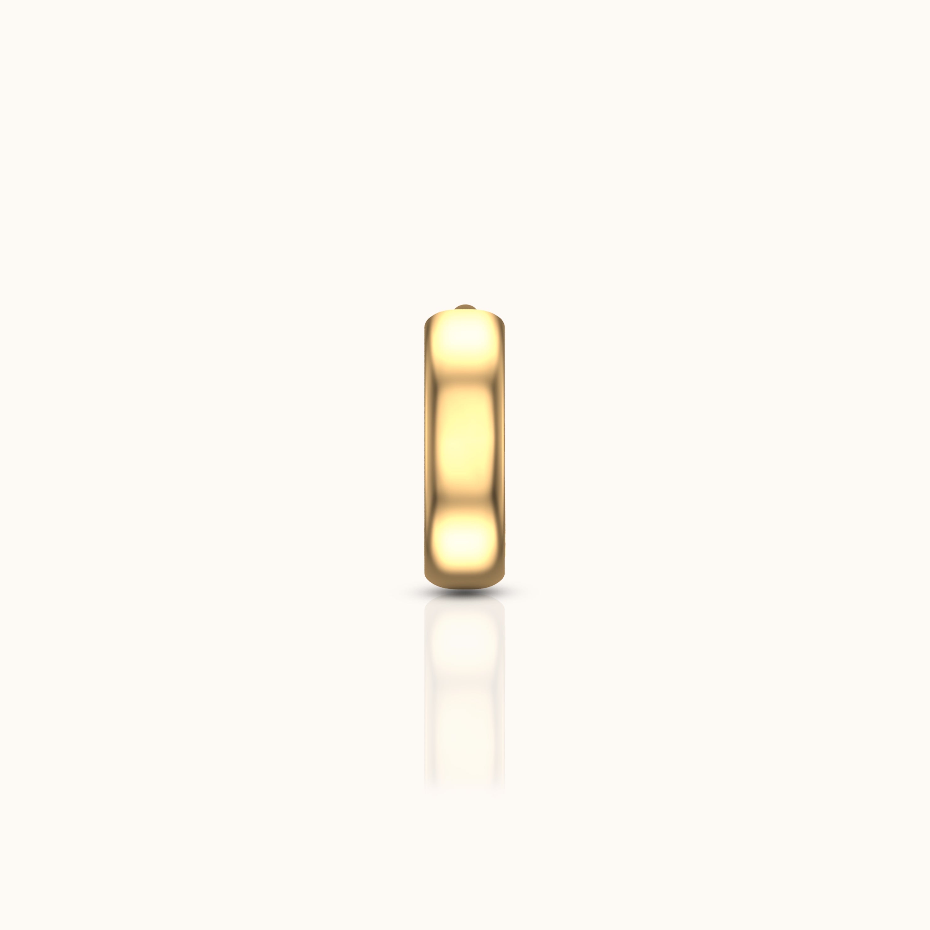 14K Solid Gold Essential Wide Hoop Earring